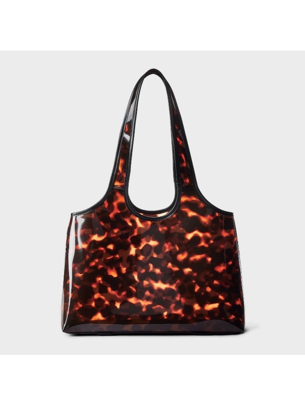 VIRAL sold out Shade & Shore Tortoiseshell-Print Tote in Brown and Amber